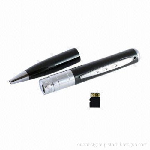 Spy VGA Pens with Green-yellow LED, Supports Replaceable microSD Card Maximum 16GB